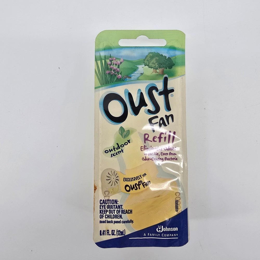 Oust Fan Refill Air Freshener Outdoor Scent 0.41 fl oz 12ml NEW